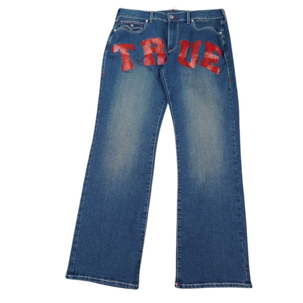 True Religion Billy Relaxed Bootcut Jean Men 36x34 Bootcut Spellout Streetwear
